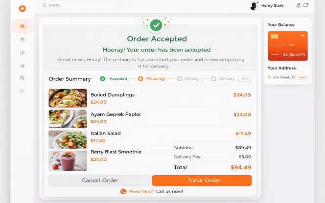 Order Request & Acceptance