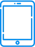 “Icon of a tablet device, symbolizing mobile technology and touchscreen applications.”