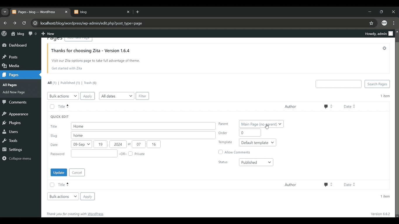 4)Customize Page Settings