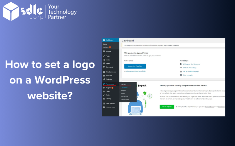 How to set a logo on a WordPress website