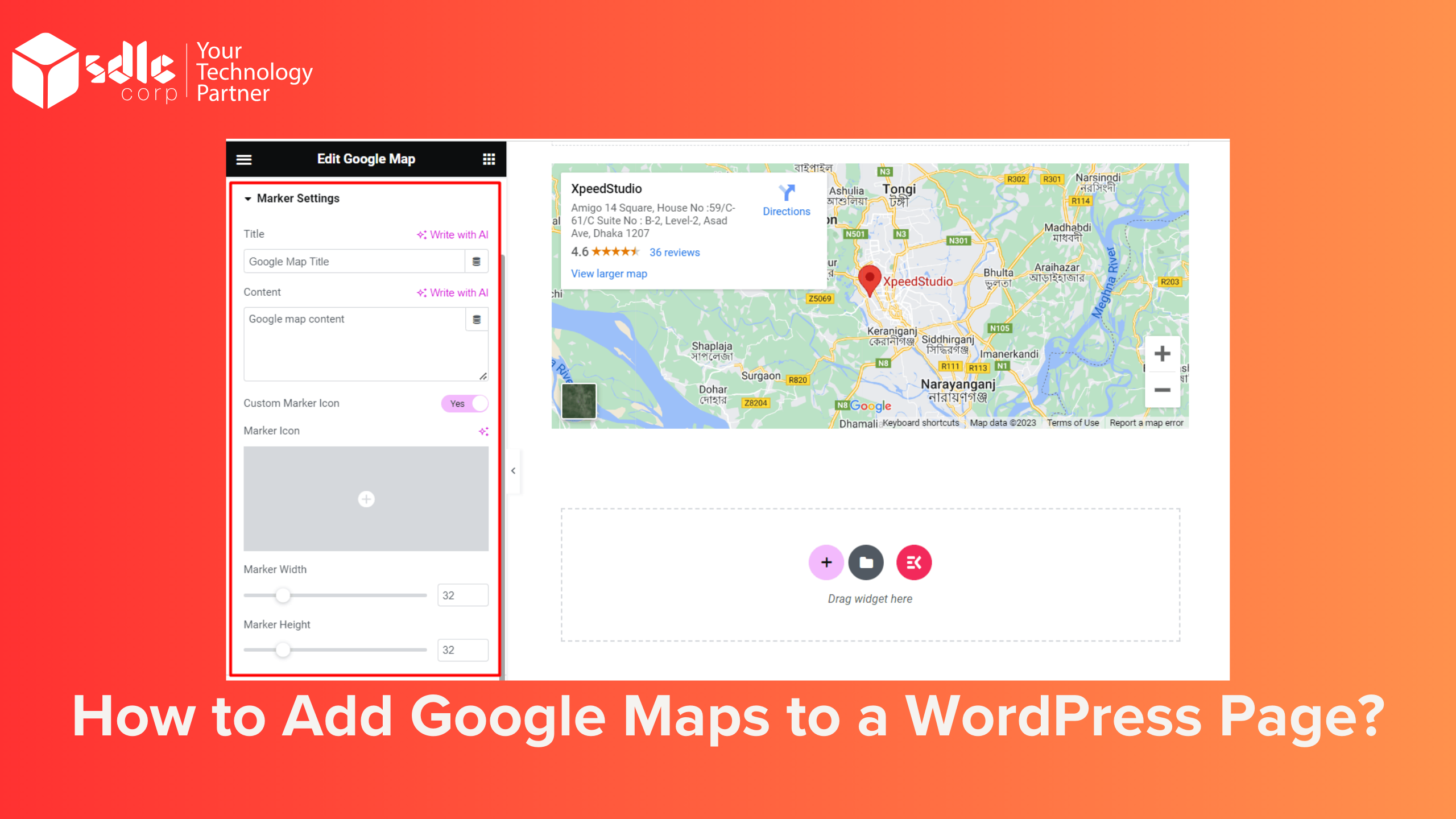 google maps to wordpress