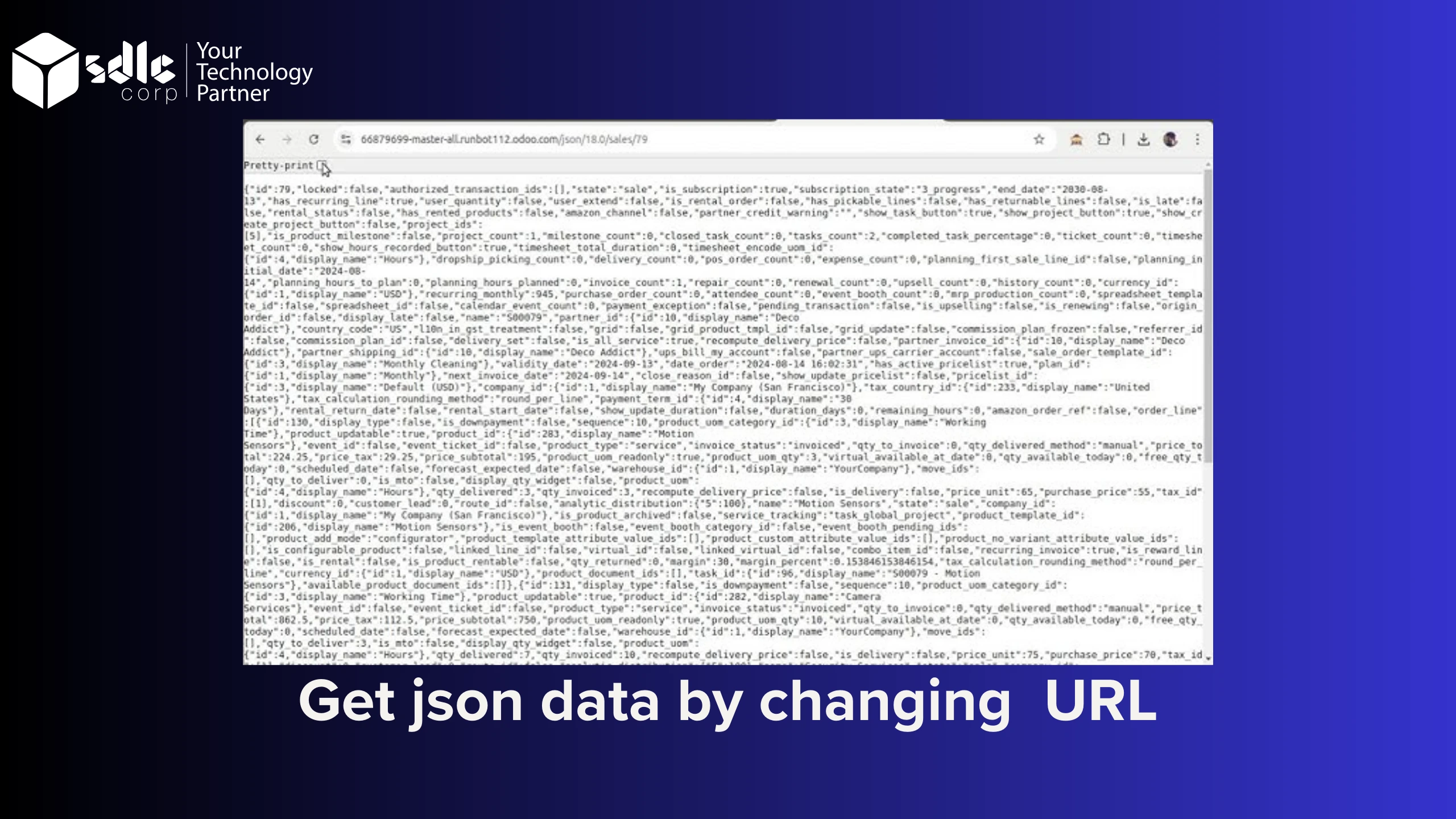 Get json data by changing URL