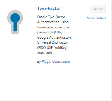 Two factor plugin