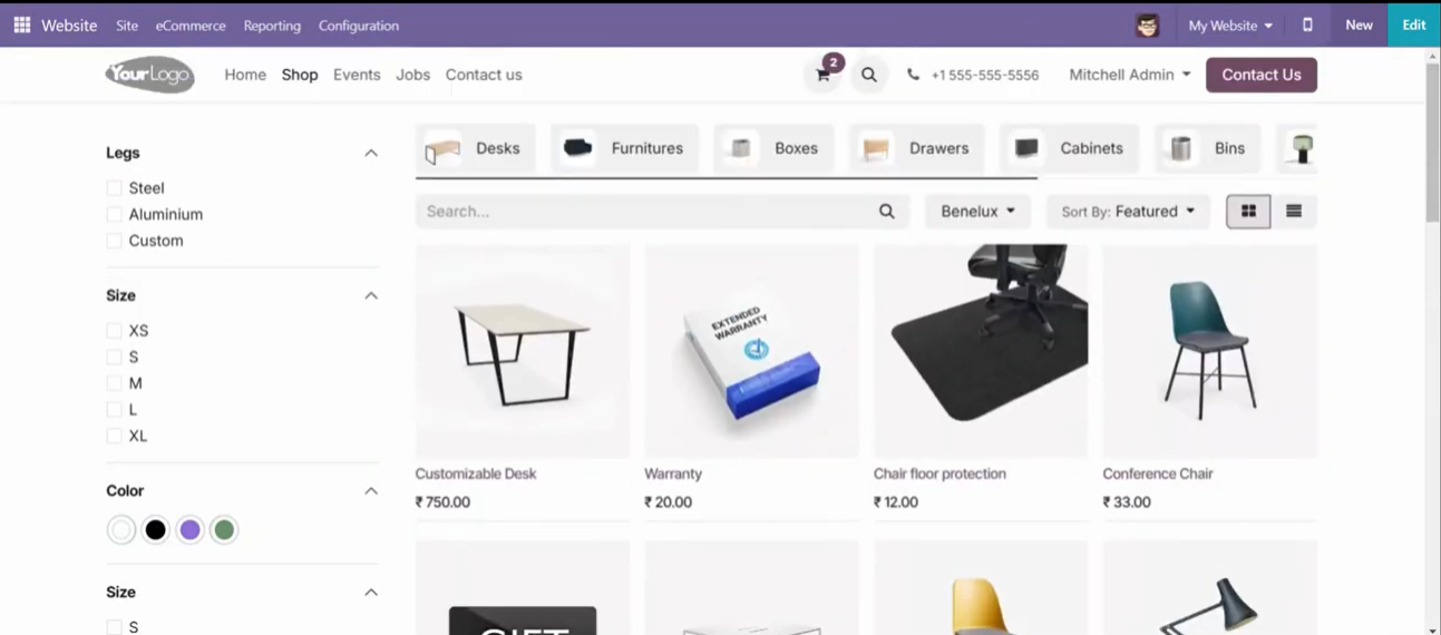 Save for later feature in odoo 18 website