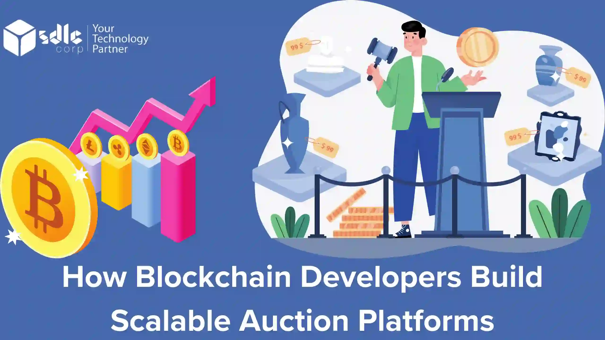 Scalable blockchain auction platform with secure bidding and smart contracts