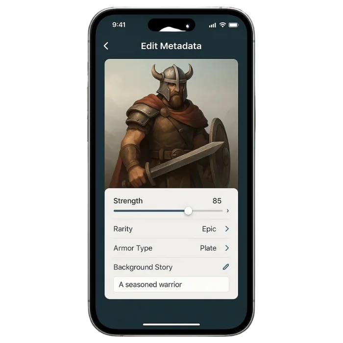 Metadata editing interface"