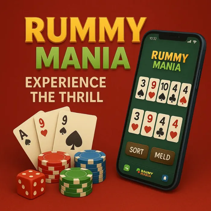 Rummy Mania Portfolio, Ui depicting game interfaces