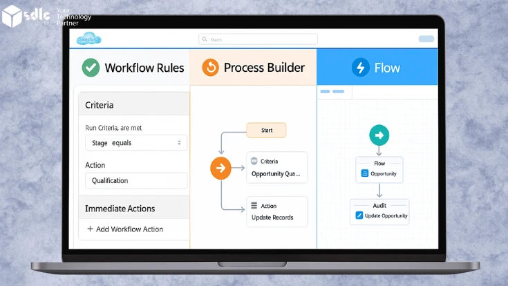 Salesforce Flow vs Process Builder vs Workflow - SDLC Corp