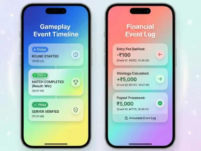 session telemetry and gameplay event logs on mobile app screens