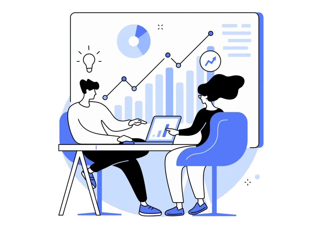 Cloud transformation services team reviewing cloud cost and performance dashboards