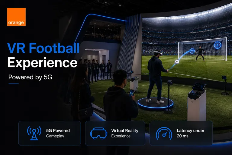 VR soccer game developed for Orange’s live 5G experience