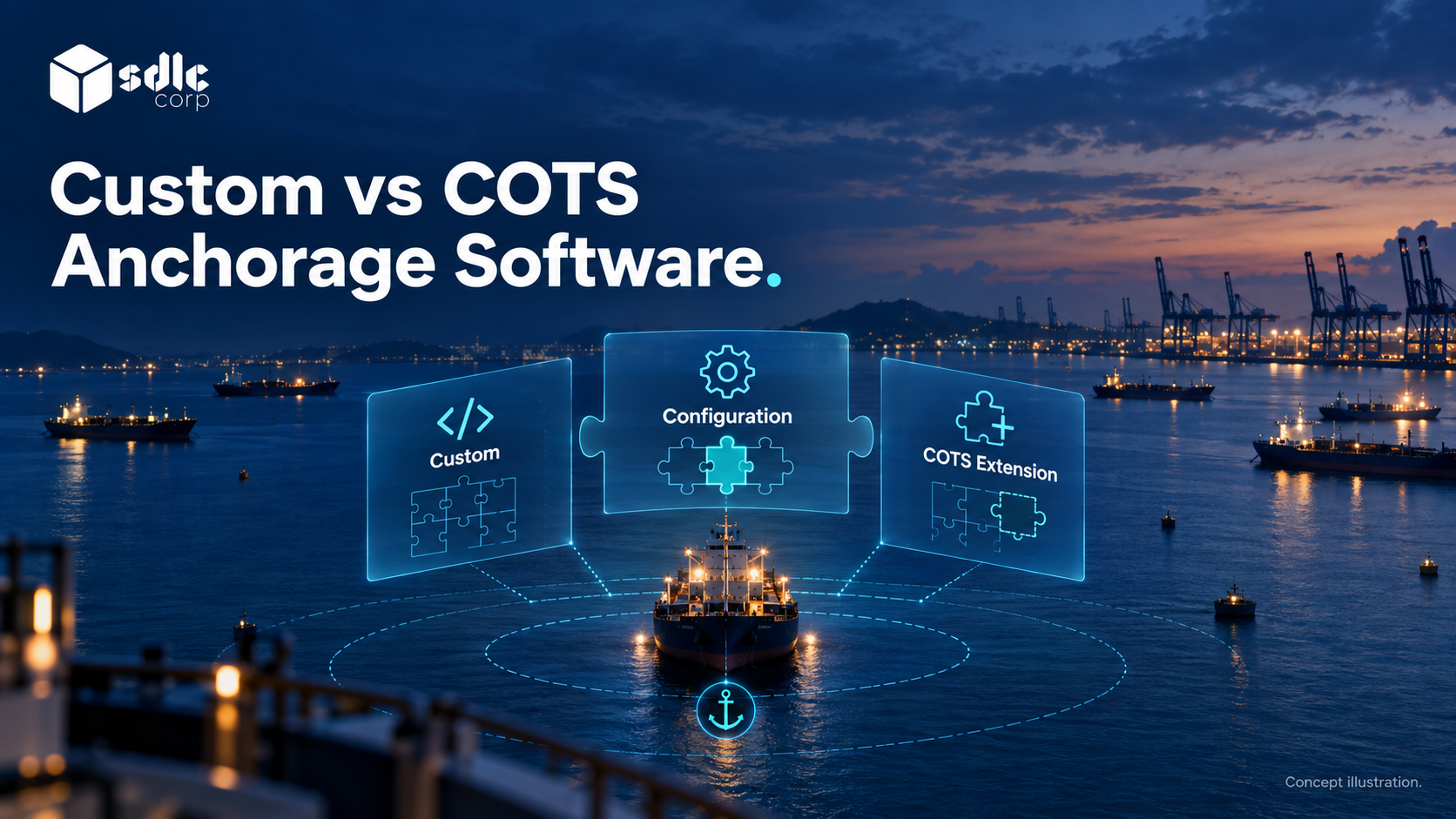 Custom, configuration and COTS extension boundaries.